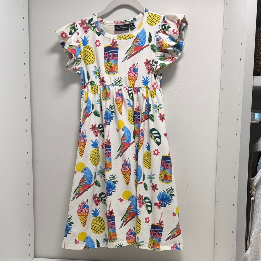 Rock Your Kid Tropicana Dress  sz 7 - Picture 4 of 12